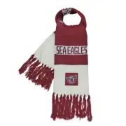 65080 MANLY SEA EAGLES NRL TEAM LOGO ACRYLIC CLOTH PATCH BAR SCARF