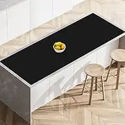 Ultibe Silicone Mat, 78.7”x 23.6” Heat Resistant Mats for Countertop, Silicone Mats for Kitchen Counter, Extra Large Counter Mat, Nonslip Silicone Mats for Crafts Countertop Protector, Black