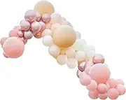 Ginger Ray Luxe Balloon Arch 200-Pieces Kit, Peach/Nude/Rose, Large