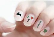 South Sydney Rabbitohs NRL Nail Art Decal Stickers Gel or Polish