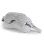ANYPACK Travel Neck Pillow with Eye Mask Light Gray Portable 2 in 1 Comfortable Sleep Headrest