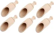 Alipis Ergonomic Wooden Tea Spoons Salt Scoops 6pcs Mini Measuring Spoons Set for Cooking