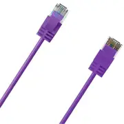 Cruxtec Cat6A Ultra Slim Ethernet Cable - 50cm - Purple [RF6A-005-PU]