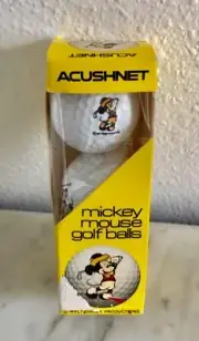 Sleeve of 3 ACUSHNET Mickey Mouse Golf Balls, Walt Disney, New in Box, FREE SHIP