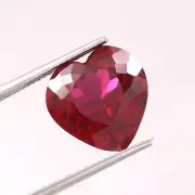 AAA Flawless Unheated Blood Red Mozambique Ruby Heart Shape 9.06 Ct Gemstone Cut