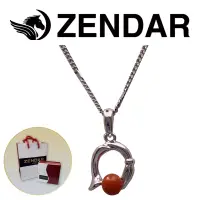 在飛比找博客來優惠-【ZENDAR】頂級天然沙丁紅珊瑚圓珠3.5-4mm銀色項鍊