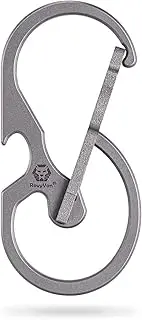 RovyVon Utility U8 Keychain Carabiner Titanium, Carabiner Clip, Quick-Release EDC Multifunctional Tool with Bottle Opener Key Holder for Camping Hiking Travelling