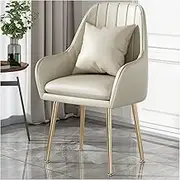 Accent Chair Dressing Table Chair Armchair with Throw Pillow and Removable Seat Cushion for Living Room,Bedroom,Office (Beige 1)