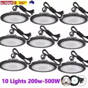 10x 200W-500W UFO LED High Bay Lights Warehouse Industrial Factory Lamp Light