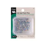 Dritz Ball Point Pins 240 Count 1 1 16 Inch Extra Fine Multicolor Rounded Tips