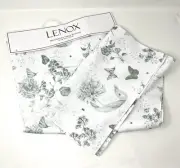 LENOX BUTTERFLY MEADOW GREEN TABLE RUNNER 14" X 90" NEW