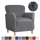 Solid Color Single Sofa Cover Elastic Armchair Cover Home Decor Chair Protector