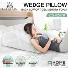 Wedge Pillow Back Support Cool Gel Memory Foam Bed Sleeping Neck Cushion Pillow