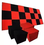 WENGWEI 52 Pack Acoustic Foam Panels,1" x 12" x 12" Acoustic Wedge Studio Foa...
