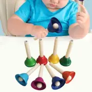 8 Pieces Diatonic Metal Bells Hand Percussion Bells Poortable Percussion 8 Note