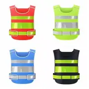 Men High Visibility Safety Vest Hi Vis Waistcoat Mesh Reflective Gilet Shiny Top