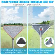 98 In Wall Cleaner Mop with Long Handle 360° Rotatable Ceiling Dust Mop SE