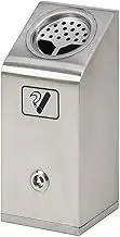 Outdoor Trash Can Outdoor Vertical Stainless Steel Wall-Mounted Ash Column Ashtray Hotel Cigarette Butt Extinguisher Bucket Outside Garbage can