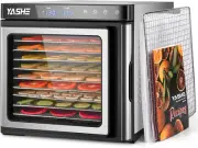 Food Dehydrator Machine, 9-Tray Stainless Steel Jerky Dehydrator, 1000W Food Dry