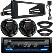 JVC KD-TD72BT CD Receiver, 2x 6.5" 300W Speakers w/ Adapters, Stereo Install Kit
