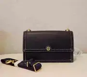 Tory Burch T Monogram Leather Shoulder Bag - Midnight ( Origin $548 )