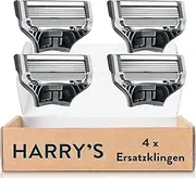 Harry's 4 Pack Razor Blades for Men - 5 Anti-Friction Blades, Blue, Men's Department, Men's Razor Blades