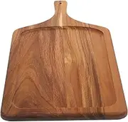 GRADENEVE Multi-Purpose Serving Platter Wooden Pizza Board Charcuterie Tray for Party Handle for Restaurant