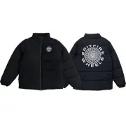 Spitfire Wheels Classic 87 Swirl Black/White Puff Jacket - Large