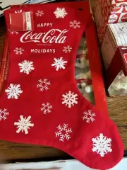 Coca-Cola Christmas Stocking Kurt S. Adler 2009 Holiday Coke Snowflakes