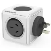 ALLOCACOC PowerCube 2 Outlet Original USB Surge Protector with 2x USB Ports -