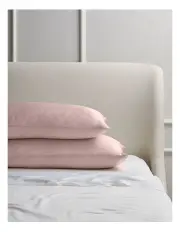 [Heritage] Silk Front Pillowcase Pair in Blush