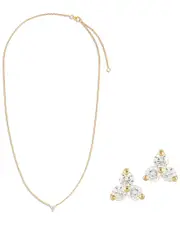 Pajure Fine Jewelry 14K 0.36 ct. tw. Lab-Grown Diamond Studs & Pendant Set