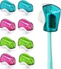 Toothbrush Holder Case with Suction Cup, Wall Toothbrush Holder with Cover Case,