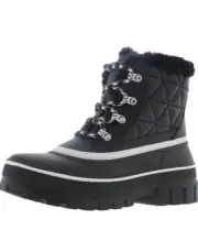 STEVE MADDEN Women’s Black Billow Cold Weather Snow Boots Faux-Fur Size 8