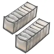 Underwear Organizer, Foldable Drawer Organizer for Underwear Socks,Holds Grey