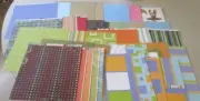 Scrapbook paper/cardstock bundle. 12”x12”. 30 sheets, prints and solids