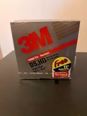 Factory Sealed 10 Floppy Diskettes Disks 3M DS HD 3.5" Formatted MACINTOSH 1993