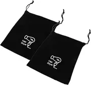 LALADEFIEE Organize Your Space Double Layer Hair Dryer Bag Zipper Waterproof for Home Hotel Black