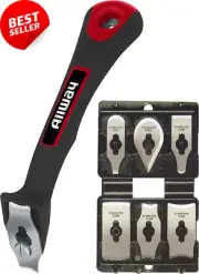 Allway Contour Scraper Set – Soft Grip Handle w/ 6 Stainless Steel Blades