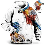 Men's Plus Size Pullover Hoodie Sweatshirt Big and Tall Animal Hooded Pocket Long Sleeve Spring Fall Fashion Streetwear Basic Comfortable Work Daily Wear Top