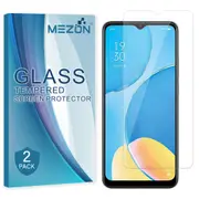 [2 Pack] OPPO A54s Tempered Glass 9H HD Crystal Clear Premium Screen Protector by MEZON – Case Friendly, Shock Absorption (OPPO A54s, 9H) – FREE EXPRESS