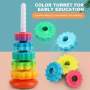 Early Education Toys Eco-Friendly Blocks Stack Ring Smooth for Kids Holiday Toys