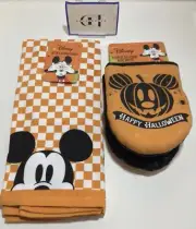 Disney Mickey Mouse Halloween Pack Of 2 Oven Mini Mitts & Set Of 2 Kitchen Towel