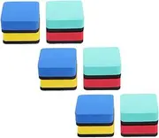 KICHOUSE 12Pcs Magnetic Dry Erasers Portable Whiteboard Cleaning Accessories Chalkboard Erasers for Classroom Office Home Use