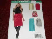 NEW LOOK #6157 - LADIES FITTED ( 4 STYLE - 2 LENGTH ) SKIRT PATTERN 4-16 FF