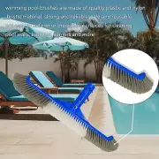 Pool Cleaning Brush Wall Brush Scrub Brush Nylon Bristle Brush Curved Edge for