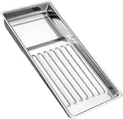 Beatifufu Stainless Steel Organizer Tray for Beauty Salons and Nail Tools Durable Metal Serving Tray for Medical Instruments and Tattoo Use for Salon Countertops and Lab