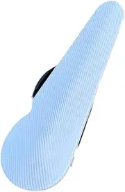 Oshhni 4/4 Violin Case Violin Box with Hygrometer, Hard Shell with Straps for Stage Show Travel Violin Lovers Beginner, white carbon pattern