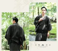 在飛比找Yahoo!奇摩拍賣優惠-和服日本新款高級男式和服浴衣套裝 黑