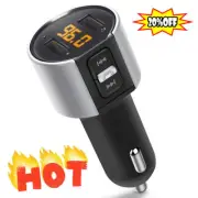 Car Bluetooth-Compatible FM Transmitter Wireless Hands-free NICE Adapter US